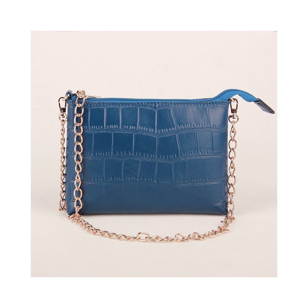 Boniface Genuine Leather Shoulder Bag Blue 75291