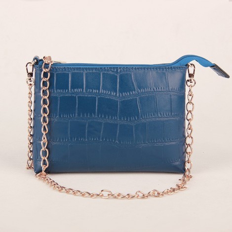 Boniface Genuine Leather Shoulder Bag Blue 75291