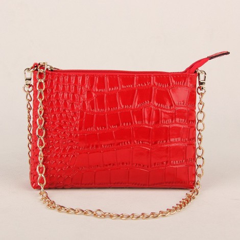 Boniface Genuine Leather Shoulder Bag Red 75291