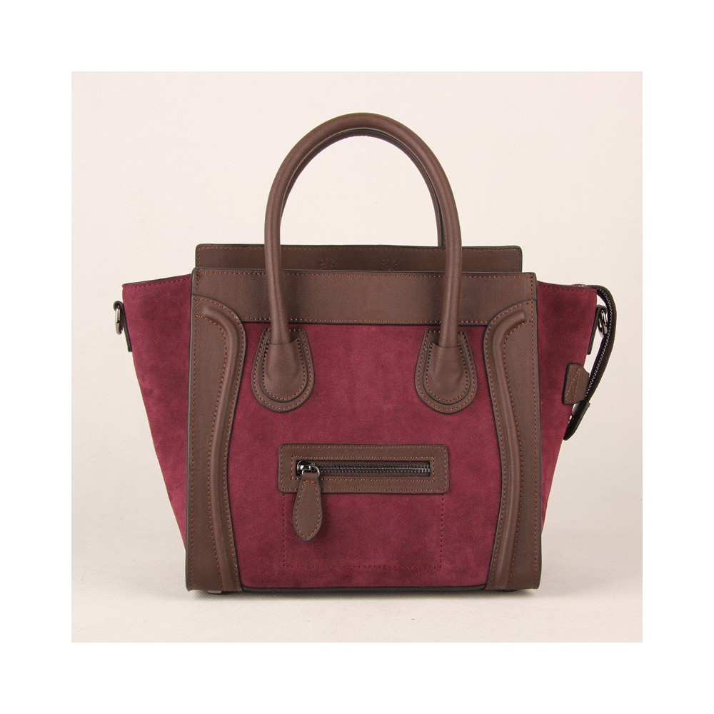 Avery Genuine Leather Satchel Bag Brown Red 75304