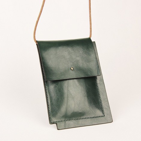 Cody Genuine Leather Shoulder Bag Green 75324