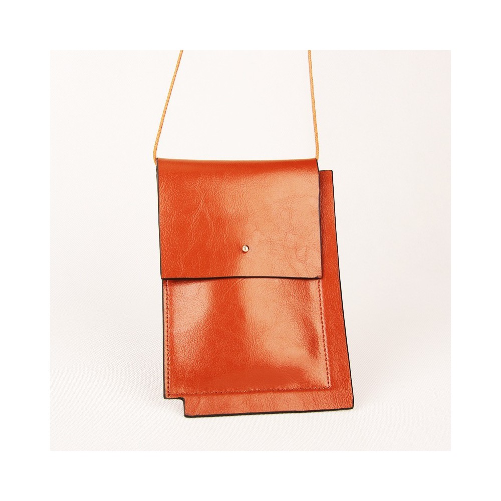 Cody Genuine Leather Shoulder Bag Orange 75324