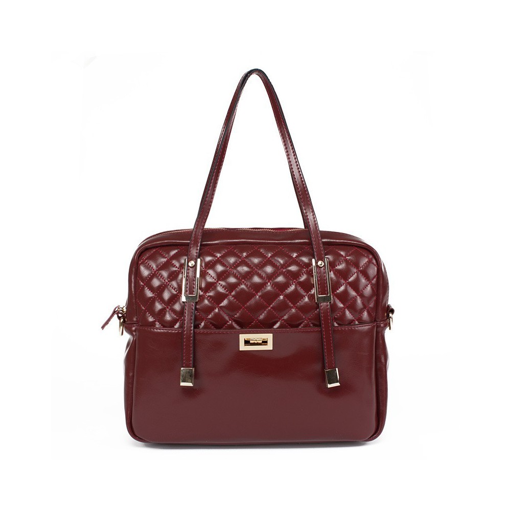 Alienor Sac à Main Shopping Cabas en Vrai Cuir de Vache Rouge foncé 75148 Alienor Sac à Main Shopping Cabas en Vrai Cuir de Vache Rouge foncé 75148