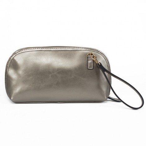 Cure Genuine Leather Clutch Bag Silver 75171