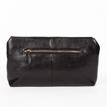 Avre Genuine Leather Shoulder Bag White and Black 75178