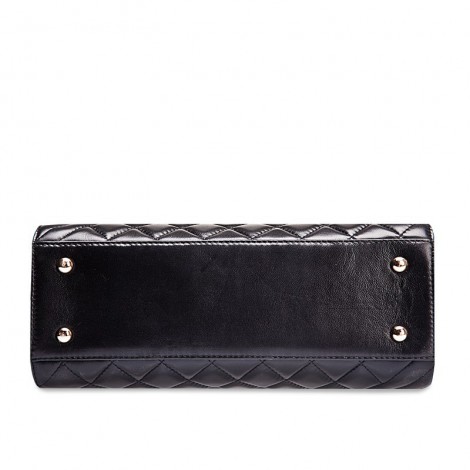 Angela Genuine Leather Tote Bag Black 75108