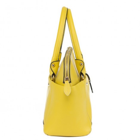 Laurene Genuine Leather Tote Bag Yellow 75182