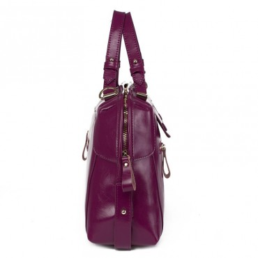 Laurianne Genuine Leather Shoulder Bag Purple 75188