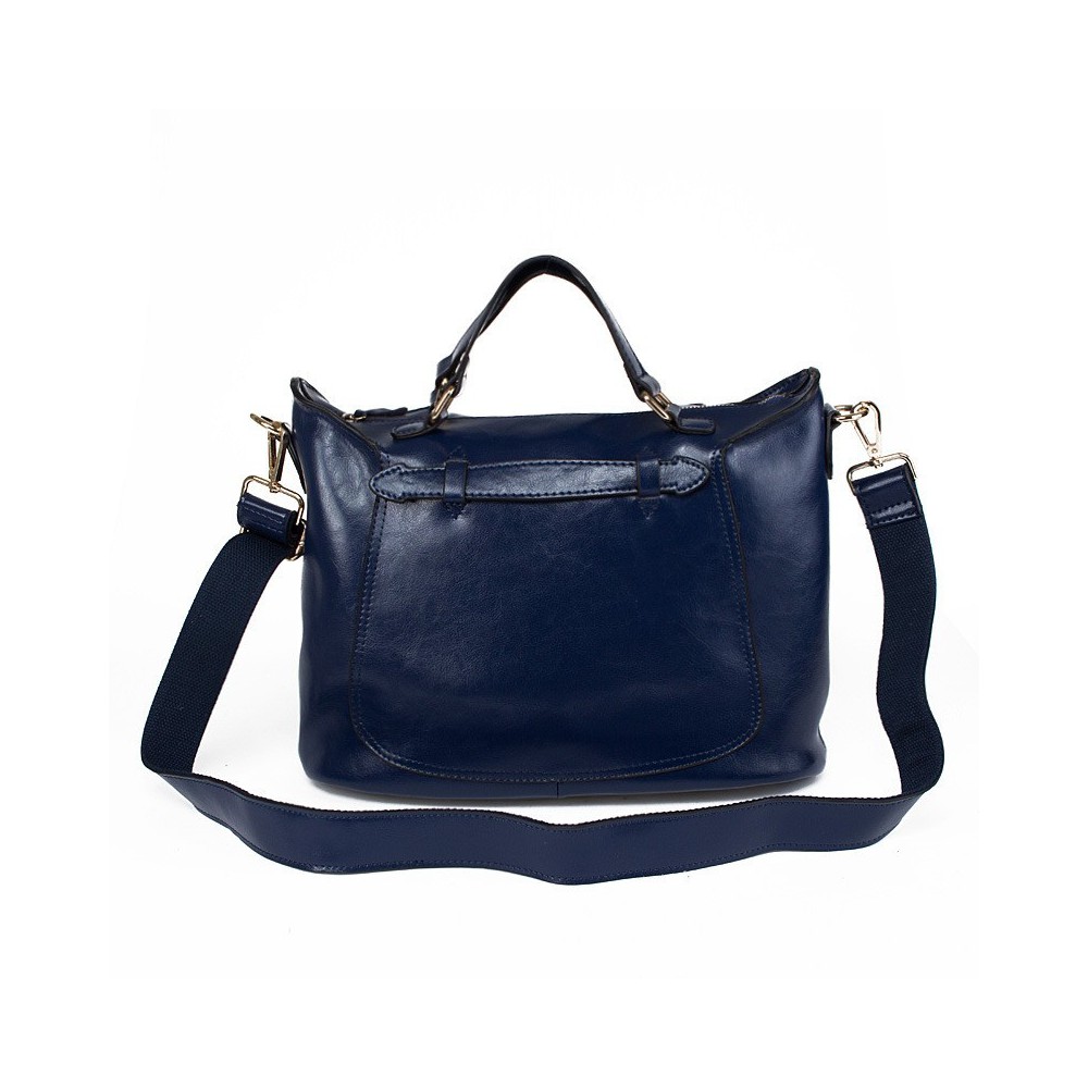 Dyna Sac à Main Shopping Cabas en Vrai Cuir de Vache Bleu clair 75192