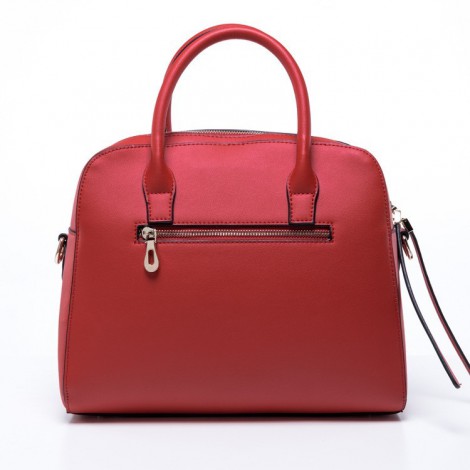 Teodora Genuine Leather Tote Bag Dark Red 75344