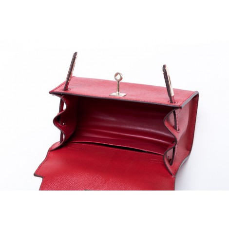 Lester Genuine Leather Satchel Bag Red 75351