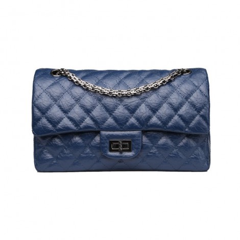 Aubin Genuine Leather Shoulder Bag Blue 75352