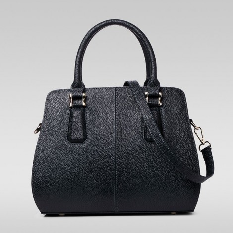 Genuine Leather Tote Bag Black 75582
