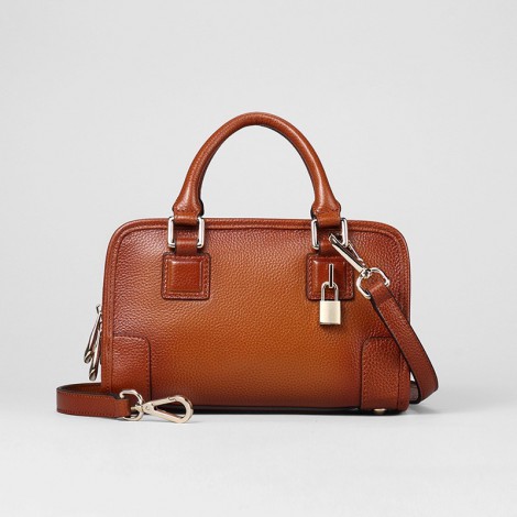 Genuine Leather Tote Bag Brown 75581