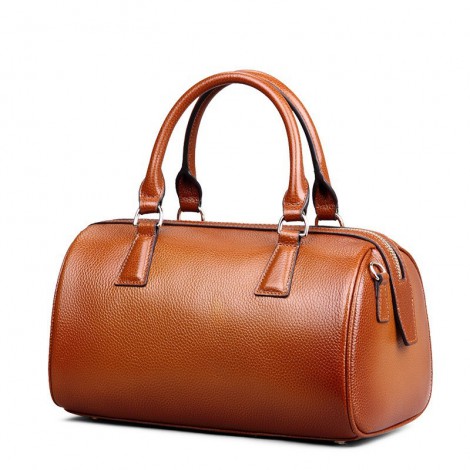 Genuine Leather Tote Bag Brown 75586