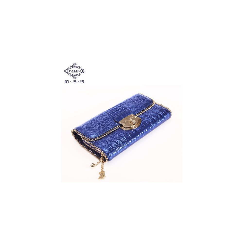 Portefeuille en cuir Bleu 65117