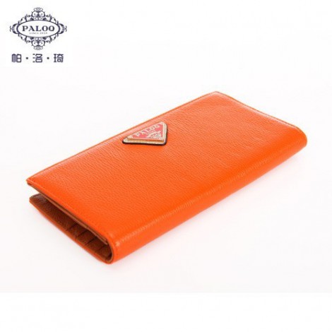 Portefeuille en cuir Orange 65121