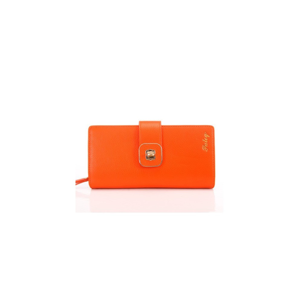 Portefeuille en cuir Orange  65125