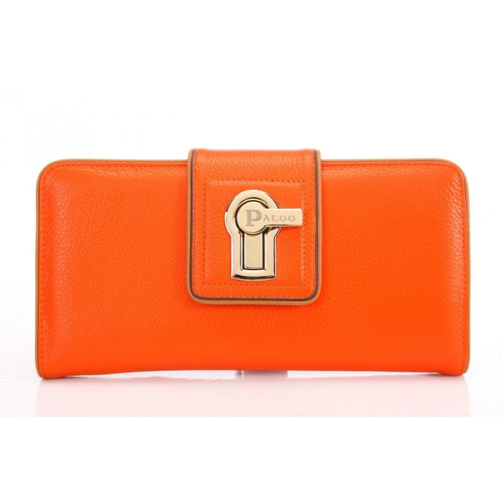 Portefeuille en cuir Orange 64126