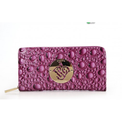 Genuine cowhide Leather Wallet Purple 64130
