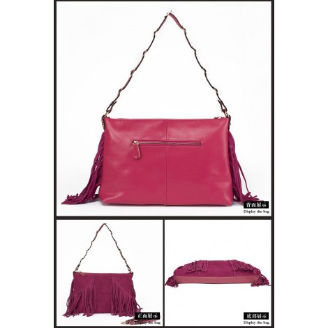 Gladys Genuine Leather Shoulder Bag Purple 75187