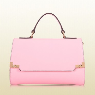 Genuine Leather Tote Bag Pink 75634