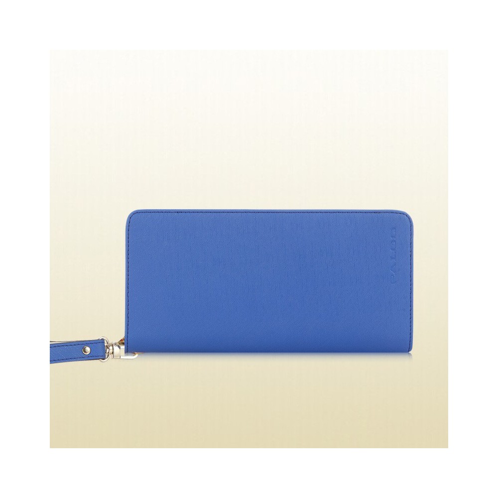 Genuine Leather Clutch Bag Blue 75635