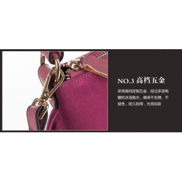 Gladys Genuine Leather Shoulder Bag Purple 75187