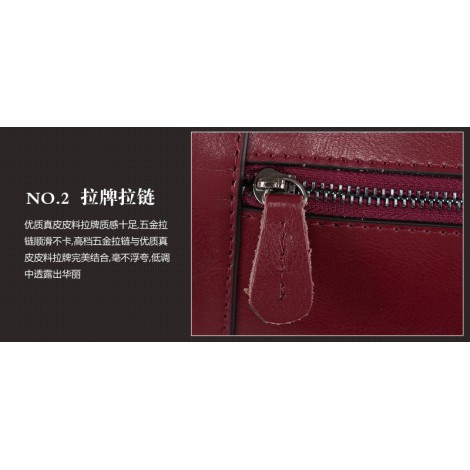 Hermione Genuine Leather Tote Bag Purple 75189