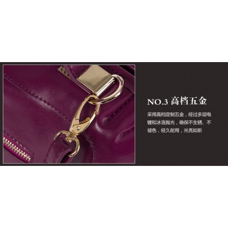 Laurianne Genuine Leather Shoulder Bag Purple 75188