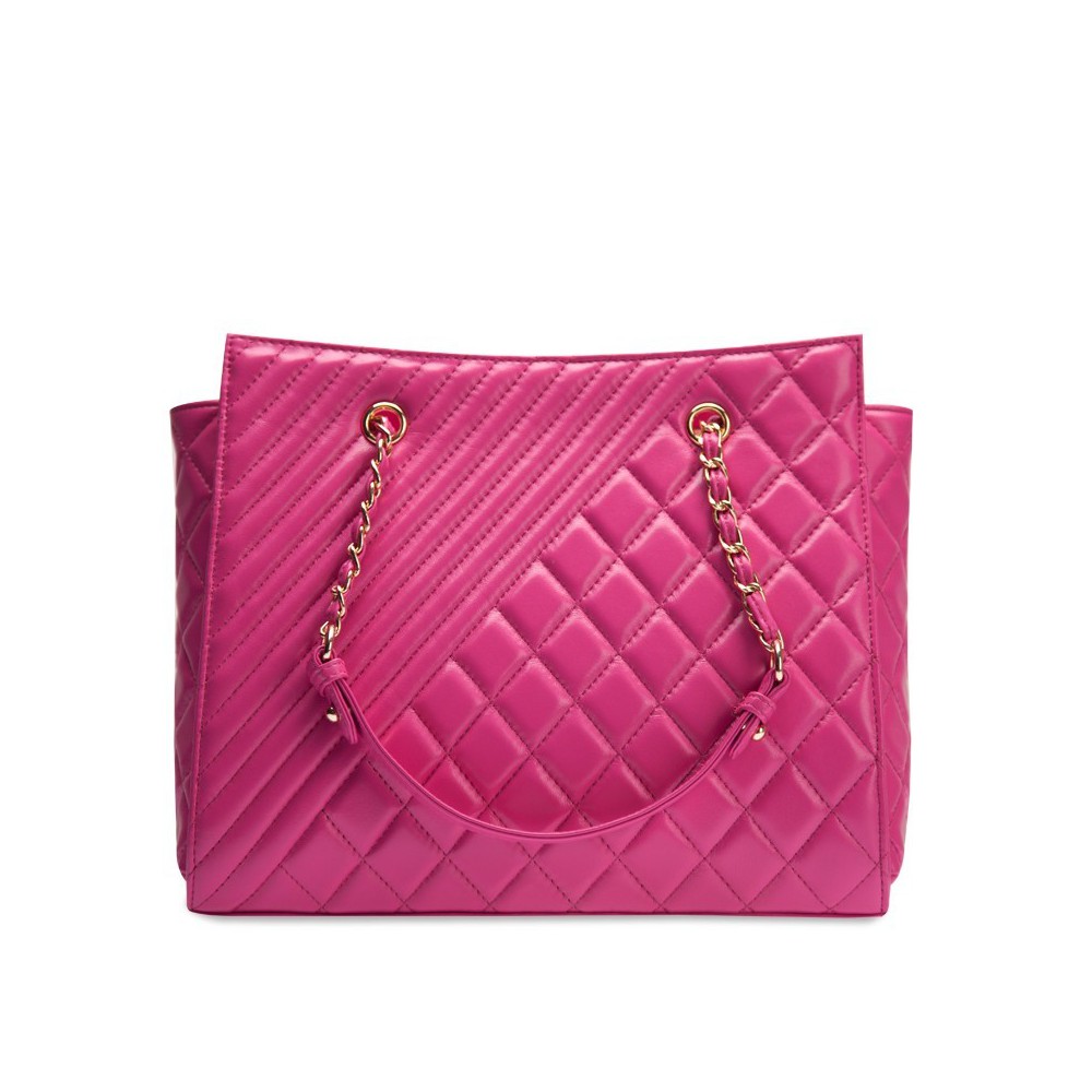 Angela Genuine Leather Tote Bag Magenta 75108 Angela Genuine Leather Tote Bag Magenta 75108