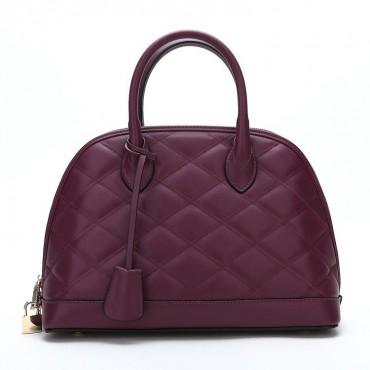 Genuine Leather Tote Bag Purple 75677