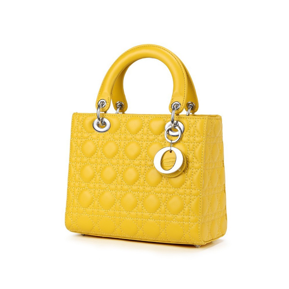 Alcine Genuine Leather Tote Bag Yellow 75337