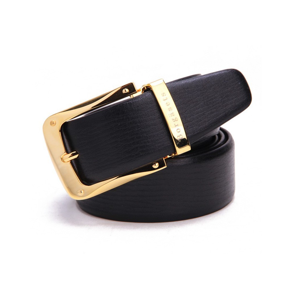 Genuine Cowhide Leather Belt Black 86301