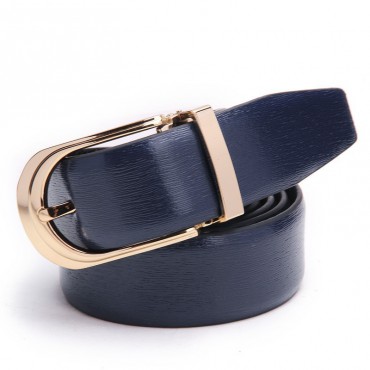 Genuine Cowhide Leather Belt Blue 86304