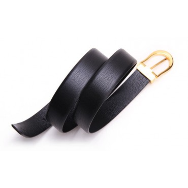 Genuine Cowhide Leather Belt Black 86305