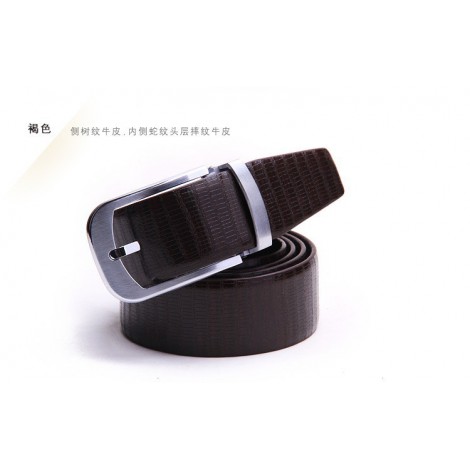 Genuine Cowhide Leather Belt Black 86306