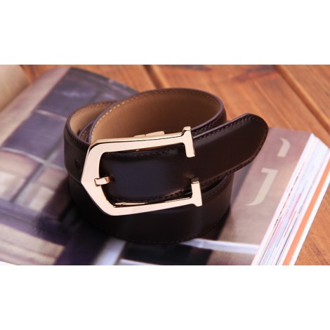 Genuine Cowhide Leather Belt Brown 86308