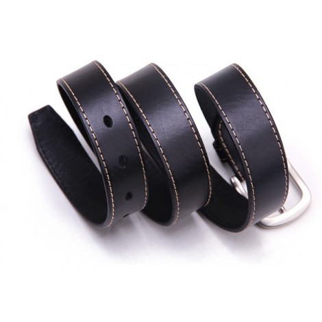 Genuine Cowhide Leather Belt Black 86309