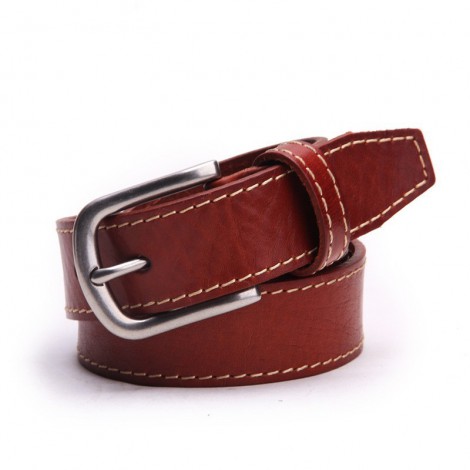 Genuine Cowhide Leather Belt Brown 86309