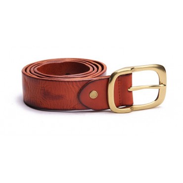 Genuine Cowhide Leather Belt Brown 86310