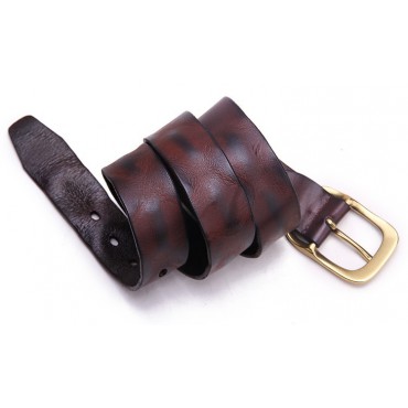 Genuine Cowhide Leather Belt Red Brown 86310