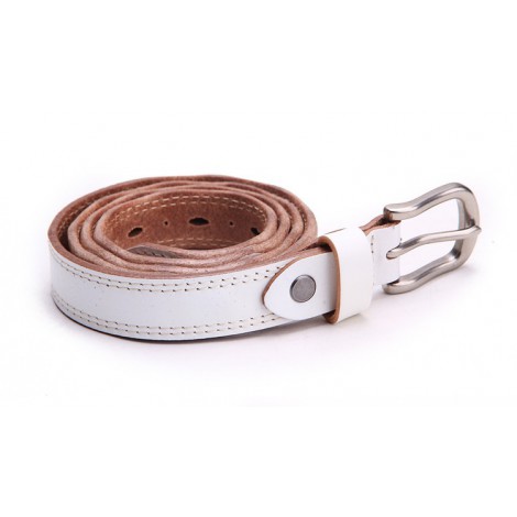 Genuine Cowhide Leather Belt White 86311