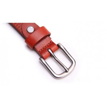 Genuine Cowhide Leather Belt Red 86311
