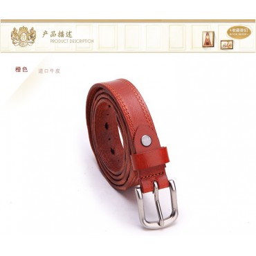 Genuine Cowhide Leather Belt Red 86311