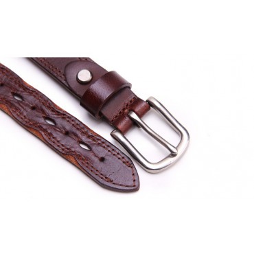 Genuine Cowhide Leather Belt Brown 86311