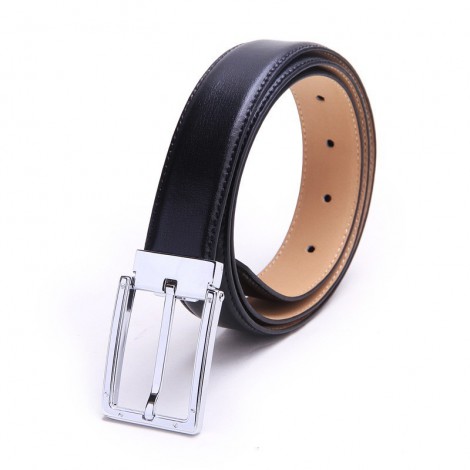 Genuine Cowhide Leather Belt Black 86312