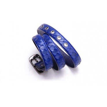 Genuine Cowhide Leather Belt Blue 86313
