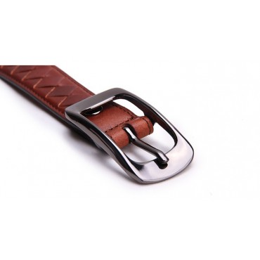Genuine Cowhide Leather Belt Brown 86313