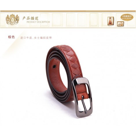 Genuine Cowhide Leather Belt Brown 86313